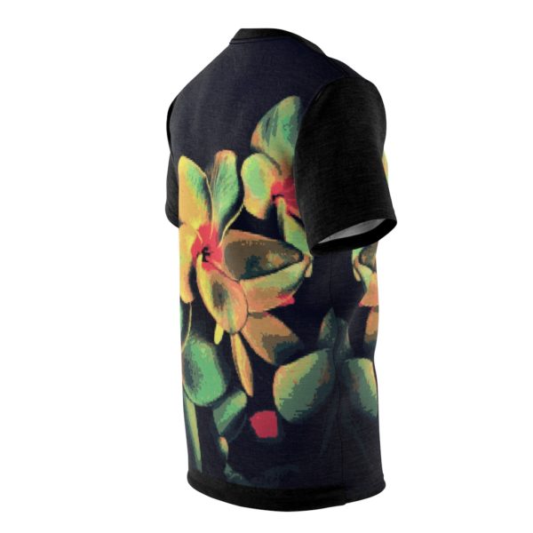 Pixel Colored Abstract Flowers All Over Cut & Sew Tee - Image 3