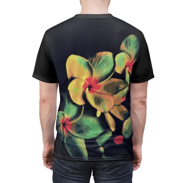 Pixel Colored Abstract Flowers All Over Cut & Sew Tee - Image 6