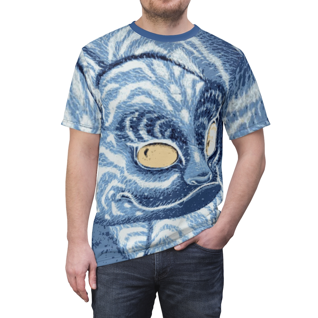 Ancient Japanese Cat Pixel Art Tee Shirt - Image 12