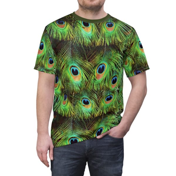 Peacock Feathers All Over Cut & Sew Tee - Image 5