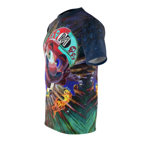 Super Mario Crazy Colorful Fan Art Cut & Sew Tee - Image 4