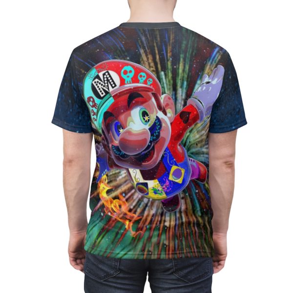 Super Mario Crazy Colorful Fan Art Cut & Sew Tee - Image 6