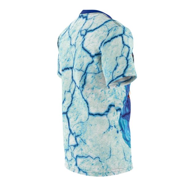 Pixel Guitar Blue Fire Cut & Sewn HD Tee Shirt - Image 3