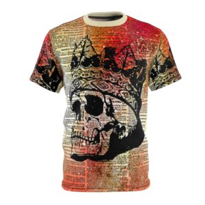 Skull and Crown Dictionary All Over Cut & Sew Tee