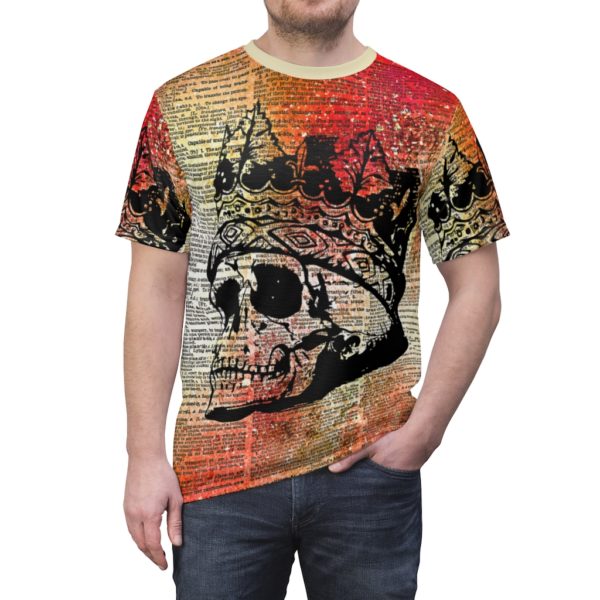 Skull and Crown Dictionary All Over Cut & Sew Tee - Image 5