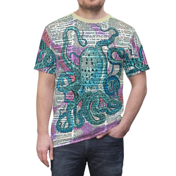 Blue and Pink Octopus Dictionary All Over Cut & Sew Tee - Image 5