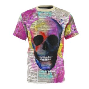 Colorful Skull Dictionary All Over Cut & Sew Tee