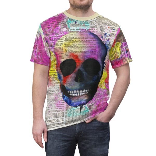 Colorful Skull Dictionary All Over Cut & Sew Tee - Image 5