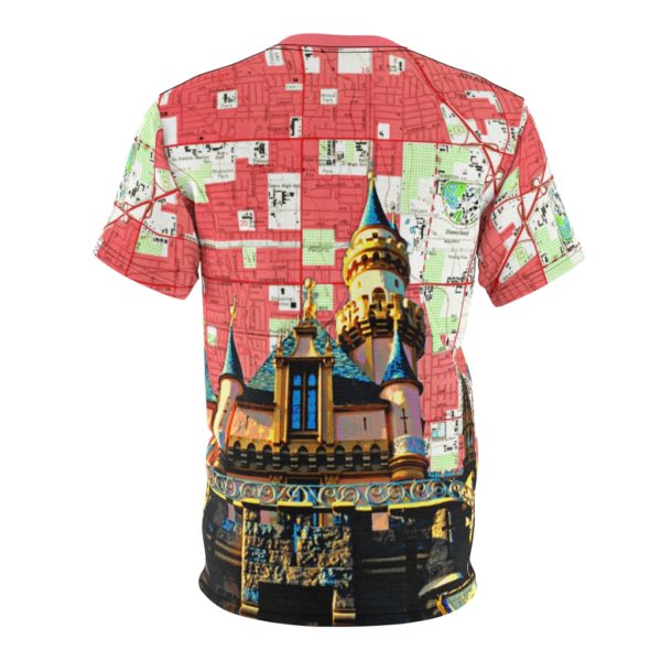 Cinderella Castle Anaheim Map All Over Cut & Sew Tee - Image 2