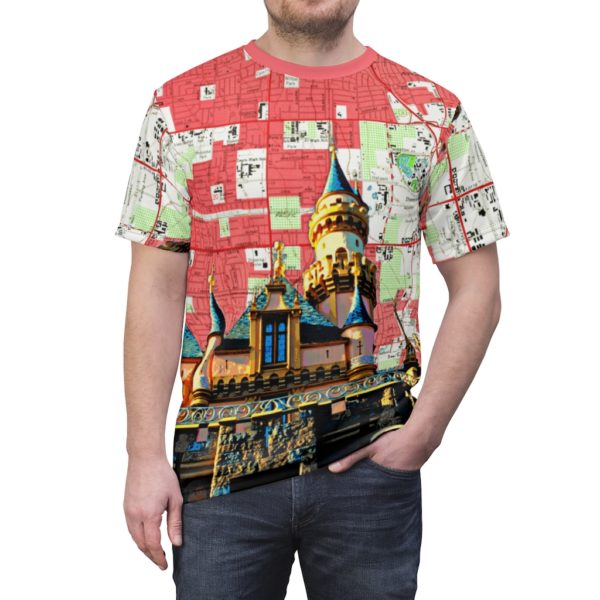 Cinderella Castle Anaheim Map All Over Cut & Sew Tee - Image 5