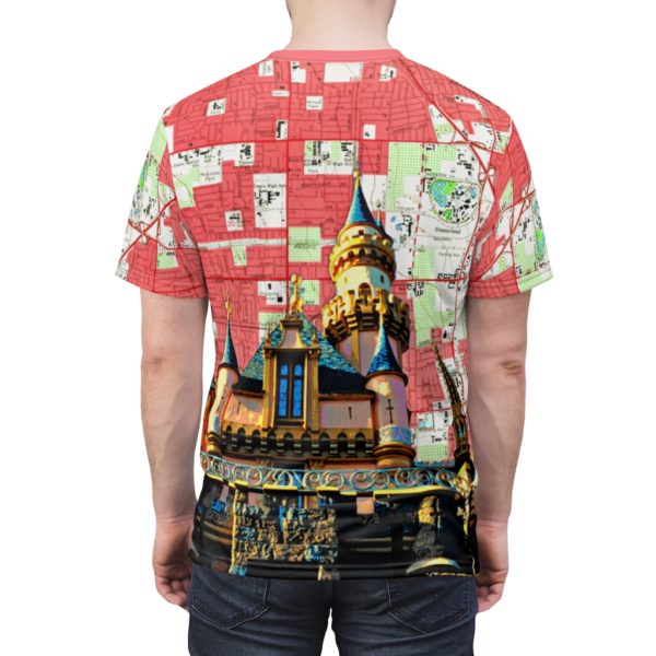 Cinderella Castle Anaheim Map All Over Cut & Sew Tee - Image 6