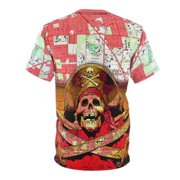 Pirate Skull Anaheim Map All Over Cut & Sew Tee - Image 2