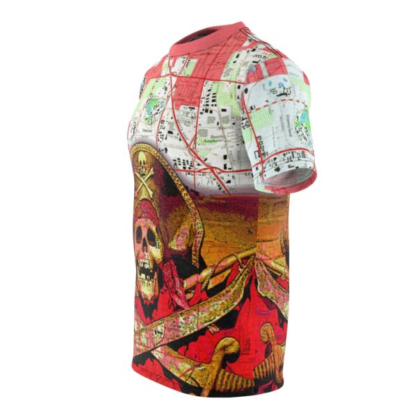 Pirate Skull Anaheim Map All Over Cut & Sew Tee - Image 4