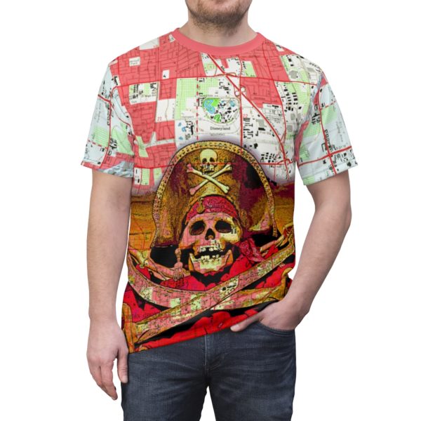 Pirate Skull Anaheim Map All Over Cut & Sew Tee - Image 5