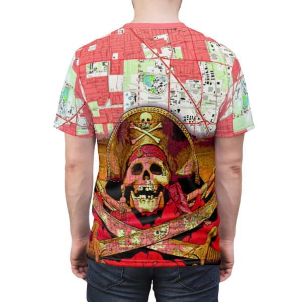 Pirate Skull Anaheim Map All Over Cut & Sew Tee - Image 6