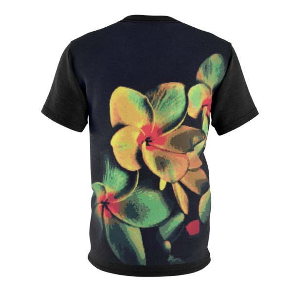 Pixel Colored Abstract Flowers All Over Cut & Sew Tee - Image 2