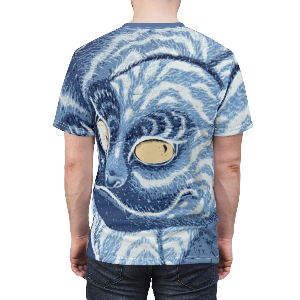 Ancient Japanese Cat Pixel Art Tee Shirt - Image 6