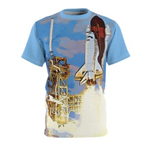 All Over Rocket Launch Cut & Sew Tee