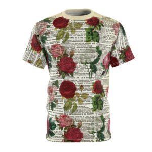 Vintage Rose Dictionary All Over Cut & Sew Tee
