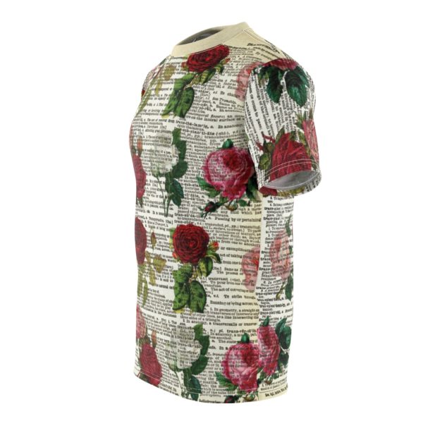Vintage Rose Dictionary All Over Cut & Sew Tee - Image 4