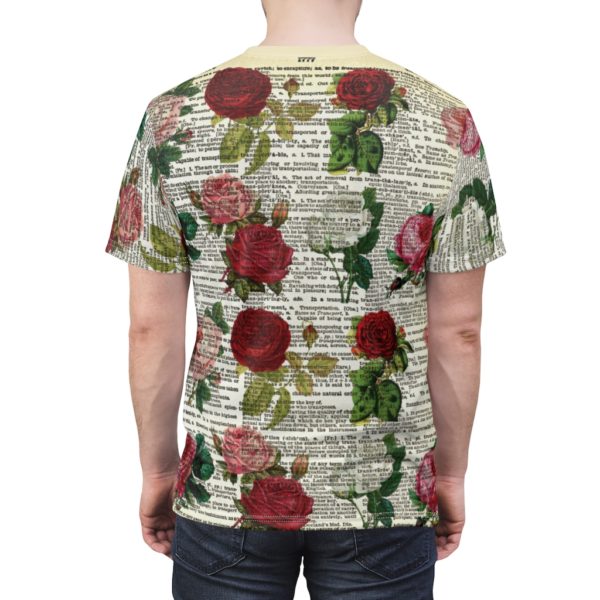 Vintage Rose Dictionary All Over Cut & Sew Tee - Image 6