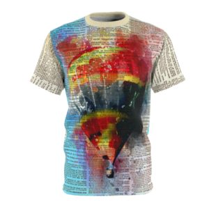 Hot Air Balloon Dictionary All Over Cut & Sew Tee