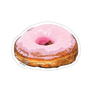 Kiss-Cut Pink Donut Sticker