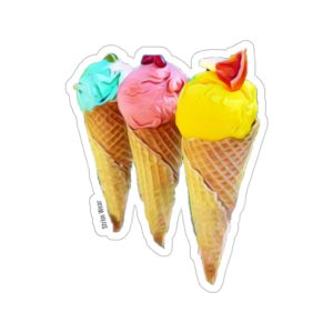 Kiss-Cut Ice Cream Cones Sticker